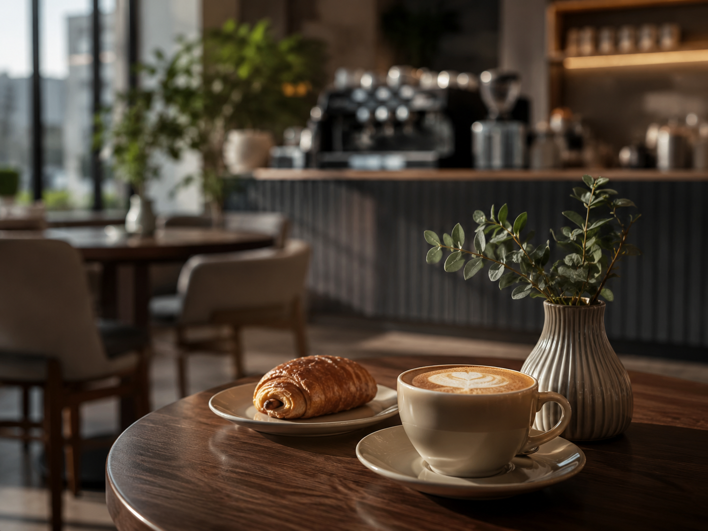 Kafe sektörü için kahve ve masa atmosferi